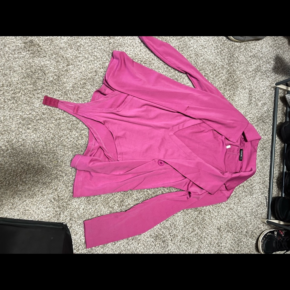 Pink jacket and matching body suit, size small